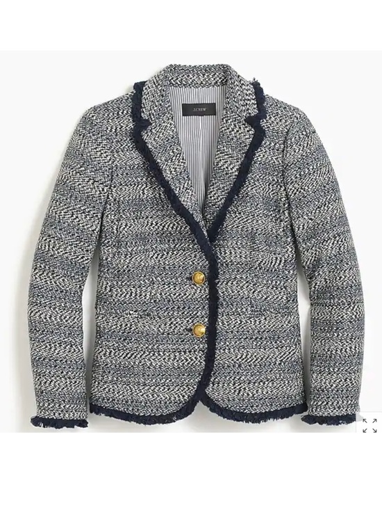 Jackets & Blazers - J Crew Fringe Tweed Lady Jacket